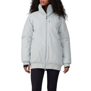 LNDR Velocity Ski Jacket Zip Up Puffer Light Gray S
